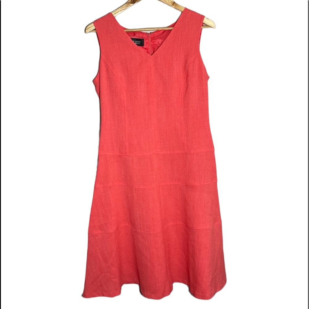 NWOT Evan Picone Coral Babydoll Sleeveless Dress